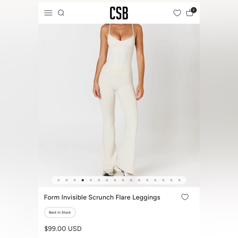 Crop Shop Boutique Cream Flare Leggings